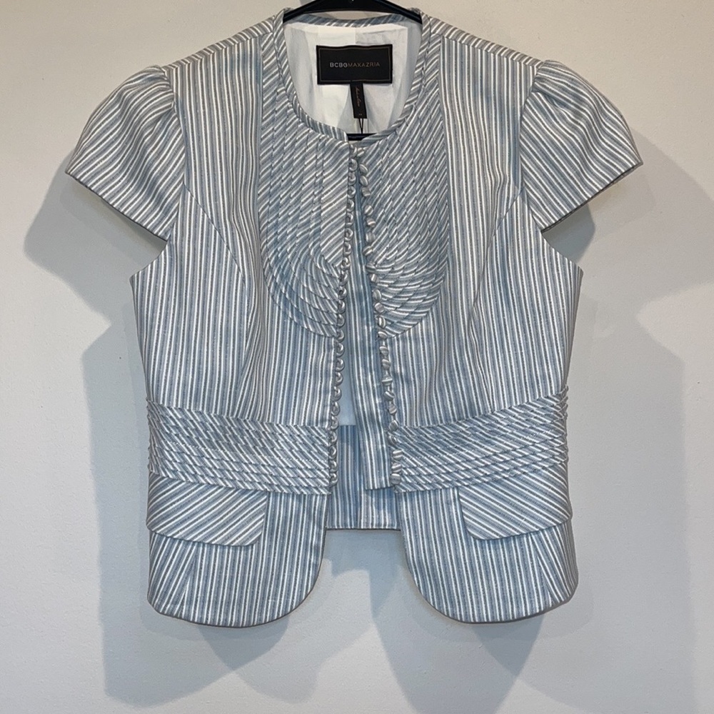 NWT BCBGMaxAzria Striped Jacket - Picture 3 of 10